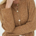 Vicky Camel Alpaca Cardigan - Näz-Sustainable Fashion Made in Portugal