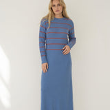 Victoria Blue Knit Dress - Näz-Sustainable Fashion Made in Portugal