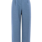 Zoe Blue Wool Trousers - Näz - Sustainable Fashion Made in Portugal