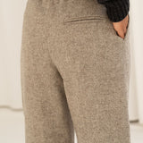 Zoe Herringbone Wool Trousers - Näz - Sustainable Fashion Made in Portugal